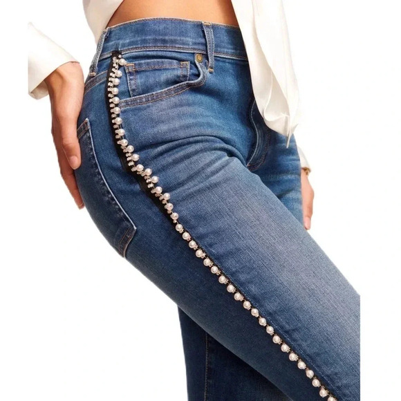 Ramy Brook Pants - RAMY BROOK NEW YORK Women’s Cropped Pearl Jeans Made in U.S.A